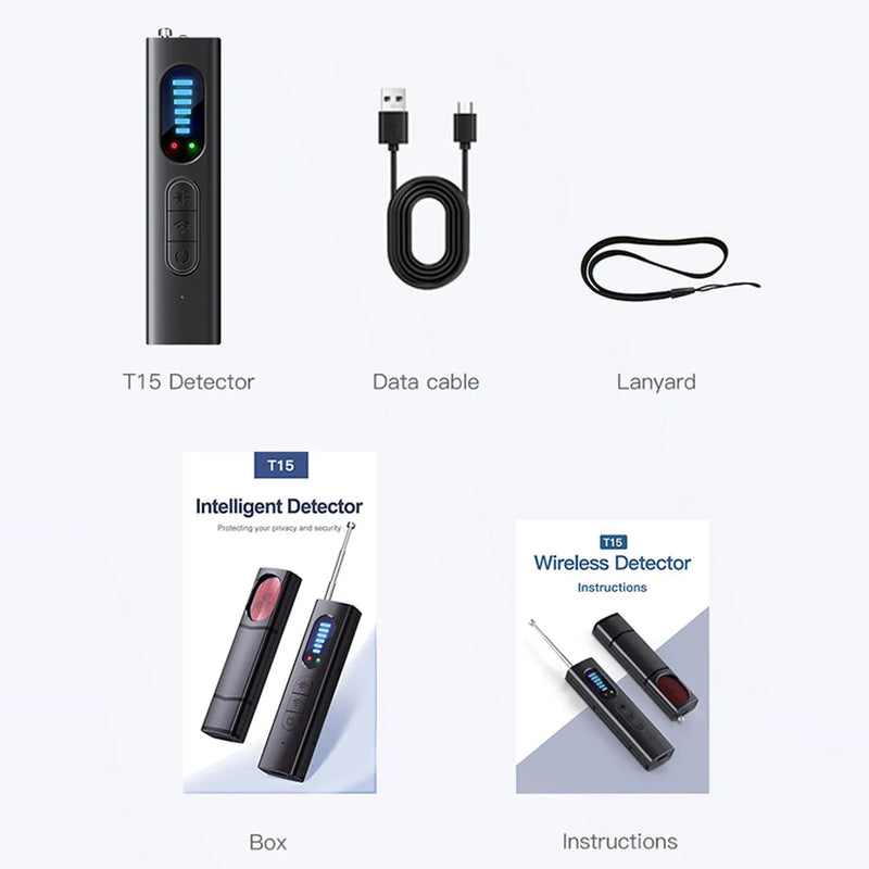 T15 Wireless Camera Detectors 5 Levels Adjustable Sensitivity Camera Detectors  Electronic Sweeper GPS Tracker Camera Monitor
