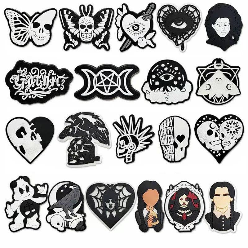 New Arrival Sales 1Pcs PVC Halloween Shoe Charms Pin for Crocs Accessories Wristband Decorations Buckle Kids Adult Party Gifts