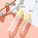 10pcs/lot 5ml10ml Roll On Bottle Thick Frosted Glass Perfume Bottle Doterra Refillable Empty Roller Essential Oils Vials
