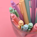 5pcs/box Kaco Retro Dark Colored Gel Pens Retractable 0.5mm Fine Point Dark-red/green/brown/blue Black Pens for Journaling