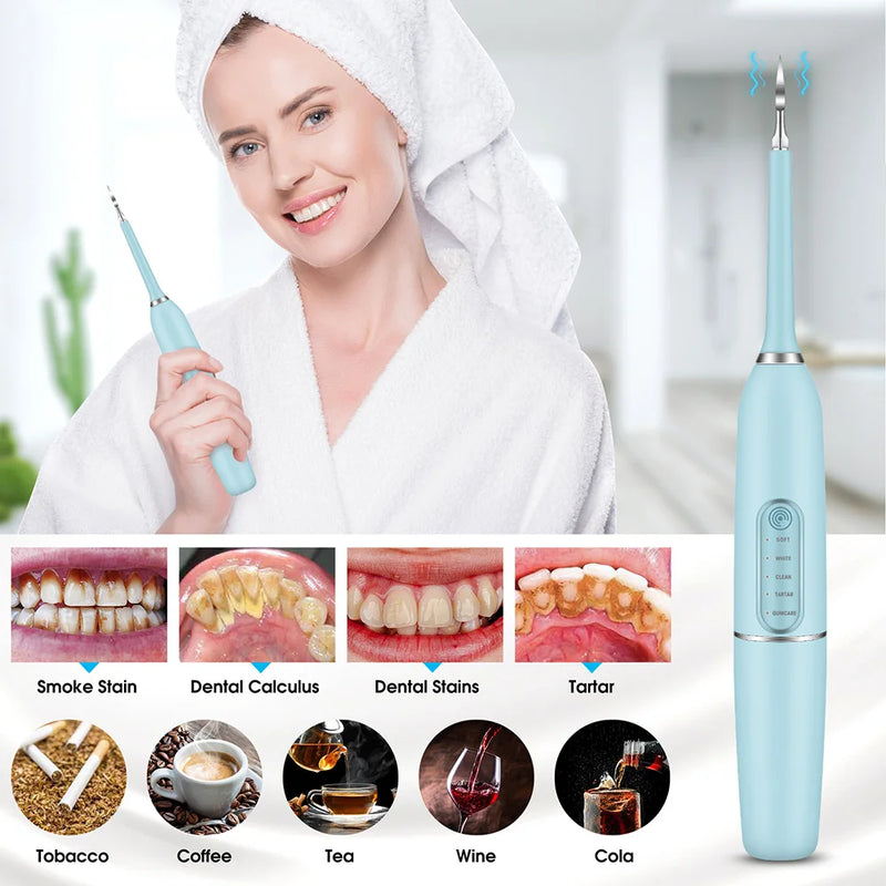 Electric Dental Calculus Remover Dental Cleaning Device Teeth Cleaner Tooth Whitening Irrigator Remove Tartar Scaler Teeth Care