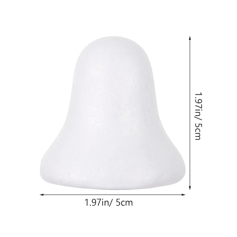 50 Pcs Polystyrene Jingle Bell Foam Bells Shape Crafts Bubble Foams Mold DIY Mould Christmas Tree