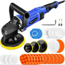 1400W Dual Action Polisher Kit,150-180mm Electric Car Buffer Polisher Sealing,Waxing Machine+6 Variable Speed 800-3500RPM