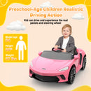Ride on Car for Kids, 12V Licensed McLaren Battery Powered Sports Car with 2 Speeds, Parent Control, Sound System with LED Headl