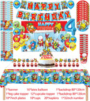 Superzings Birthday Party Supplies Balloon Banner Backdrop Tableware Cake Topper Party Decoration Baby Shower
