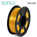 SUNLU SILK PLA 3D Filament 1.75MM 1KG Close To SILK Texture Effect No Bubble Eco-Friendly Biodegradable Odorless Low Shrinkage