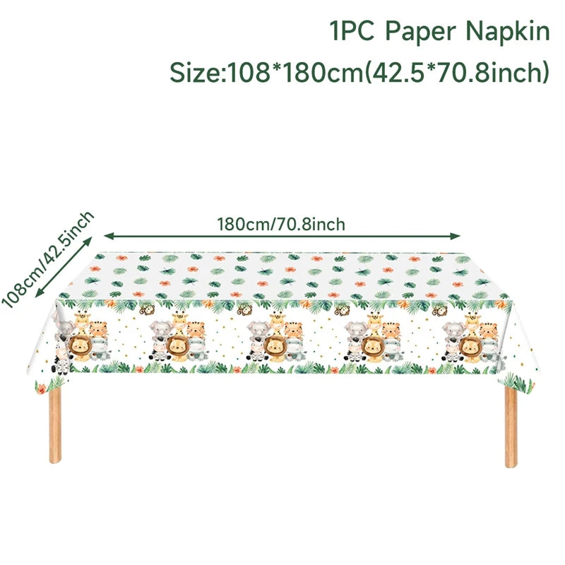 Animal Wildone Wooden Ornament Jungle Safri One Year 1st Birthday Party Decor Kids The Little Mermaid Party Decor Baby Shower