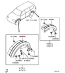 1 Pcs 175Cm Wheel Eyebrow Rubber Strip for Montero Sport 7407A186 Seal Pad with Sticker for Triton Overfender for Pajero V30 V90