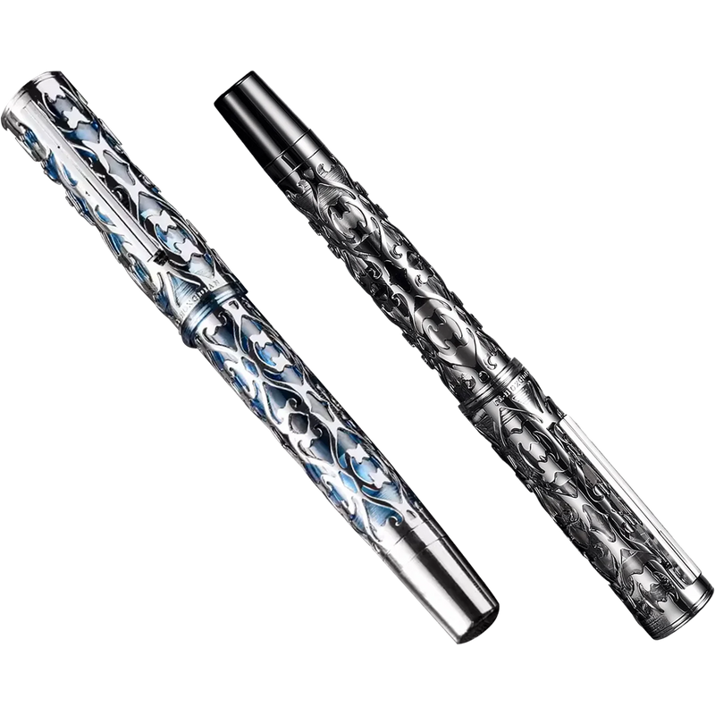 New HongDian D1 Fountain Pen with Screw Cap Iridium Soft Nib EF/F Writing ink pen Office Student Stationery hollow out gift pen