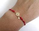 1Pcs Virgin Mary Medal Adjustable Red String Bracelet Virgen la Milagrosa