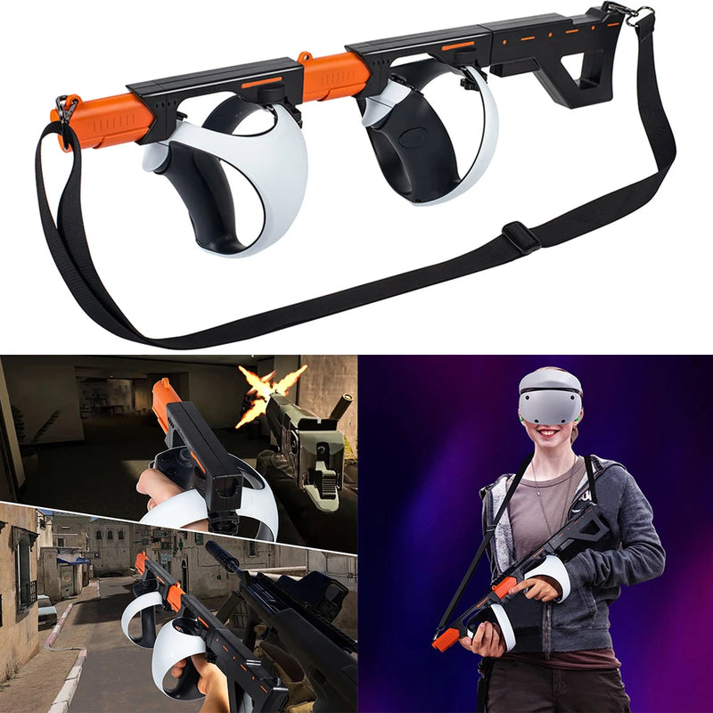 For Sony PlayStation VR2 Controller Holster Handle Toch Controller Grip Shooter Magnetic Gun Stock VR Controller Case for PSVR2