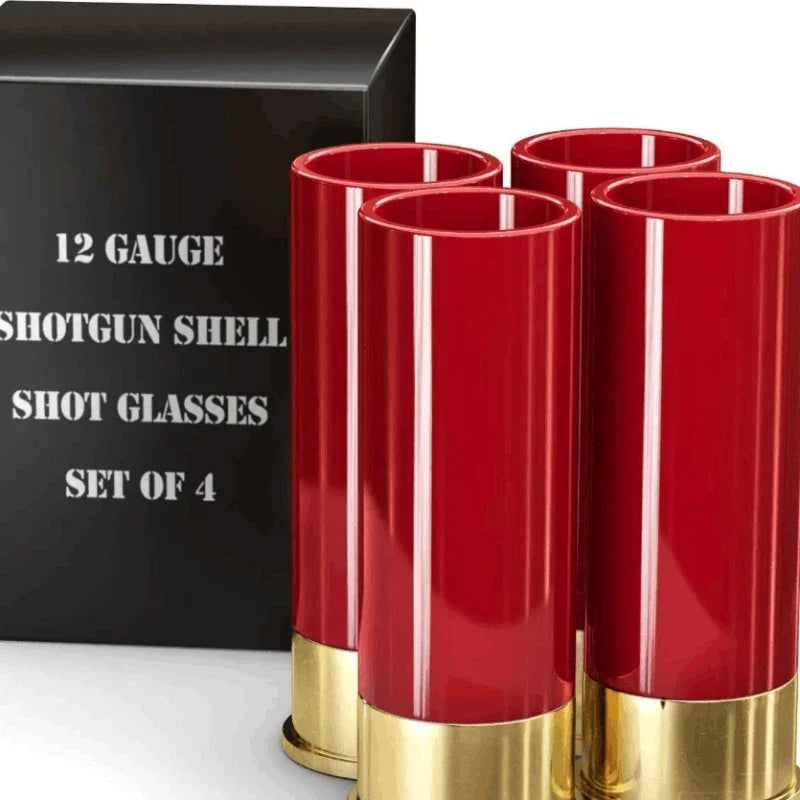 4PCS/Set 36ML Shot Glass Drinking Cup Creative High Quality Plastic Shotgun Bullet Shape Water Wine Glass Party Drinkware Gift