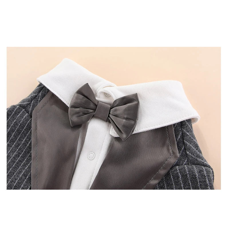 Gentleman Dog Clothes Wedding Suit Formal Shirt For Small Dogs Bowtie Tuxedo Pet Outfit Halloween Christmas Costume For Cats