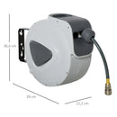 DURHAND retractable compressed air hose reel 15 m connector