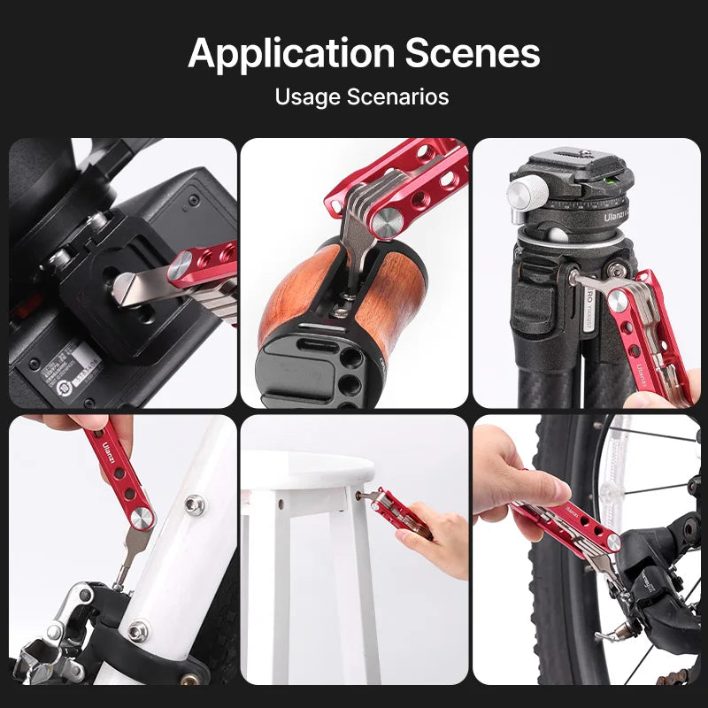 Ulanzi 9 in 1 Functional Tools Universal DSLR Camera Rig Folding Tool Set with Screwdrivers and Wrenches
