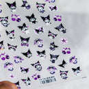 1PCS 5D Cartoon Kuromi Hello Kitty Nail Stickers Sanrio Animation Nail Art Decoration Sanrio Cute Melody Embossed Stickers