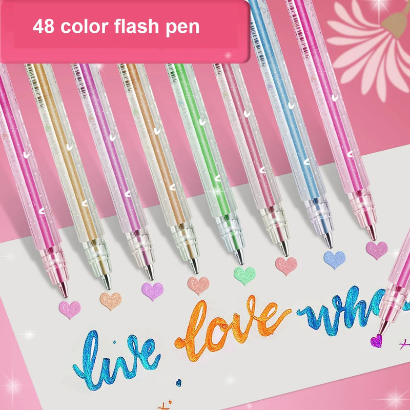 12/18/24/36/48 Pcs/Set Multi-color Erasable Gel Pen Kawaii Pens Writing Creative Drawing Tools Office School Supply Stationery