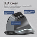 ZELOTES F-26C Mouse Rechargeable display dual-mode wireless mouse with silent 2.4GHz BT gray mouse