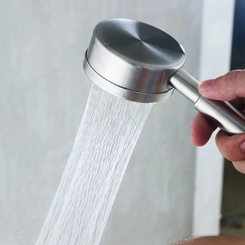 BAOKEMO Stainless Steel Bathroom Handheld Shower Head High Pressure Water Saving Sprayer Nozzle Supercharged Rainfall Modes