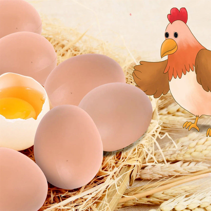 6/12/18/30pcs Hatching Egg Easter Hen Poultry Hatch Breeding Simulation Fake Plastic Artificial Eggs to Help Chickens Lay Eggs