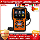FOXWELL NT301 OBD2 Scanner Check Engine Light Code Reader Professional EOBD Automotive Scanner Car Diagnostic Tool PK ELM327