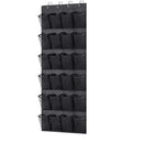 24 Pocket Over The Door Shoe Organizer Storage Bag For Shoes Sturdy Hanging Closet Rack Space-Saving Home Storage Solution