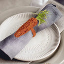 6PCS Easter Carrot Napkin Ring Cotton And Linen Rustic Hand Woven Napkin Buckles Easter Napkin Ring Holder