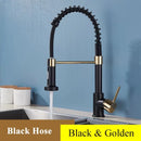 Black Gray Kitchen Sink Faucet Dual Mode Spout Pull Down 360° Rotation Faucet Deck Mounted Hot Cold Water Mixer Tap Torneira