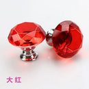 30mm Diamond Shape Design Crystal Glass Knobs Cupboard Pulls Drawer Knobs Kitchen Cabinet Handles Furniture Handle Hardware