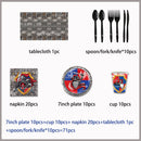 Middle Ages Armored Knight Theme Children's Birthday Party Decoration Supplies Disposable Backdrop Plate Banner Baby Shower Gift