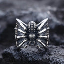 Gothic Crystal Ball Halloween Spider Finger Ring for Women Men Couple Unique Punk Jewelry Animal Party Daily Gift Accessories