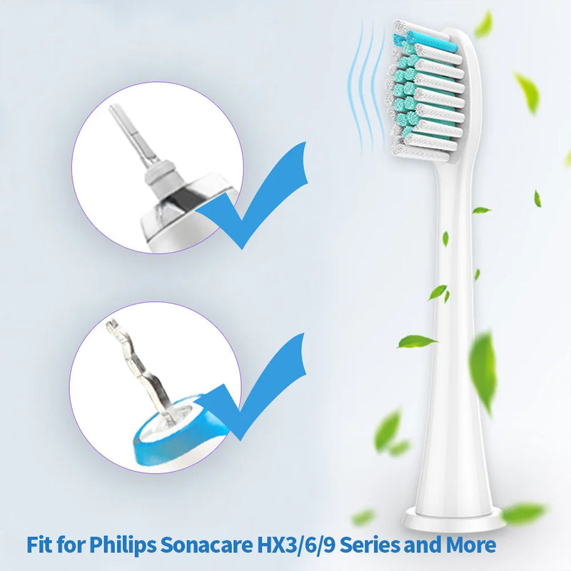 Electric toothbrush replacement head, Philips Sonicare toothbrush head, sonic vibration cleaning toothbrush head