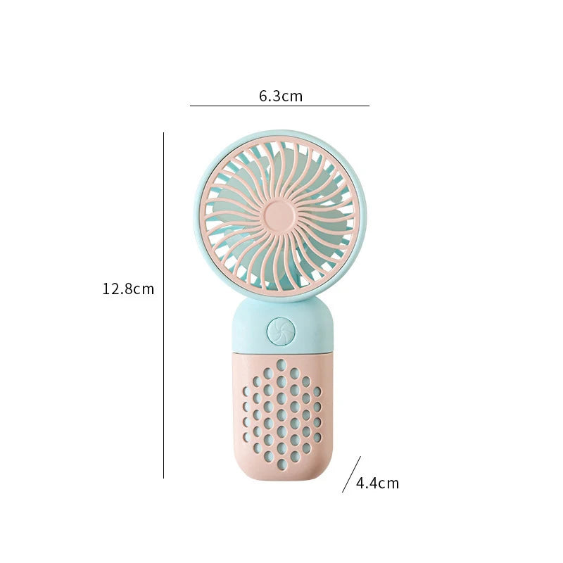 Portable Mini Fan Rechargeable Summer Gadgets Nature Hike Camping Air Conditioner Blower Folding Wireless Electric Cooling Home