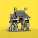 Fast delivery MOC-134494 Lion Knight Archery Range Small Particle Assembled Building Block Toy Medieval Building Castle Model