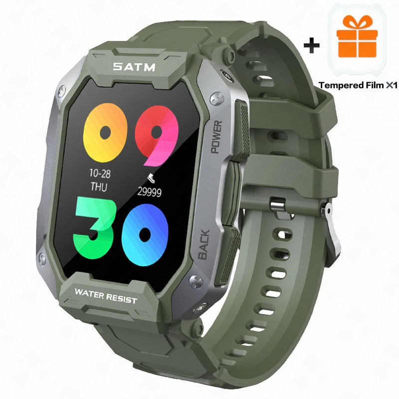 2022 New Full Touch Smartwatch For Android Xiaomi Blood Pressure Oxygen Fitness Watch 5 Atm Waterproof Smart Watch Men Military