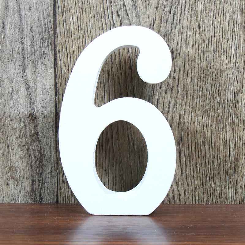 8 CM Letras Decorativas Grandes White Wooden Letters Home Decor Wedding Decoration DIY Personalised Name Design Free Standing