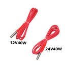 3D Printers Cartridge Heater 12V/24V 40W 6x20mm 1m For Ender 3 CR10 Reprap Extruder Parts 12V 24V 40W Heat Parts