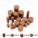 50pcs Brown Tree Stump Building Blocks Toy Set City Farm Wooden Blocks Accessories Set DIY Toys Parts for Kids Birthday Gifts