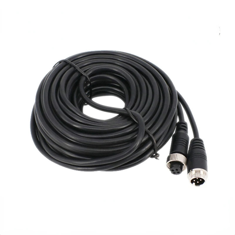 4 Pin Aviation Extension Video Cable 3M 5M 10M 15M 20M for Truck Bus Monitor Camera Connection