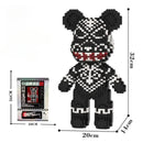 Hot 3D Kawaii Bear Model Micro Diamond Building Block With Light Developmental Brick Toys For Boys Kids Children Birthday Gifts