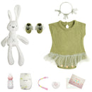 BRASTOY Reborn Baby Doll Girl Painted Realistic 55cm Blue Eyes Silicone Body Can Take Bath