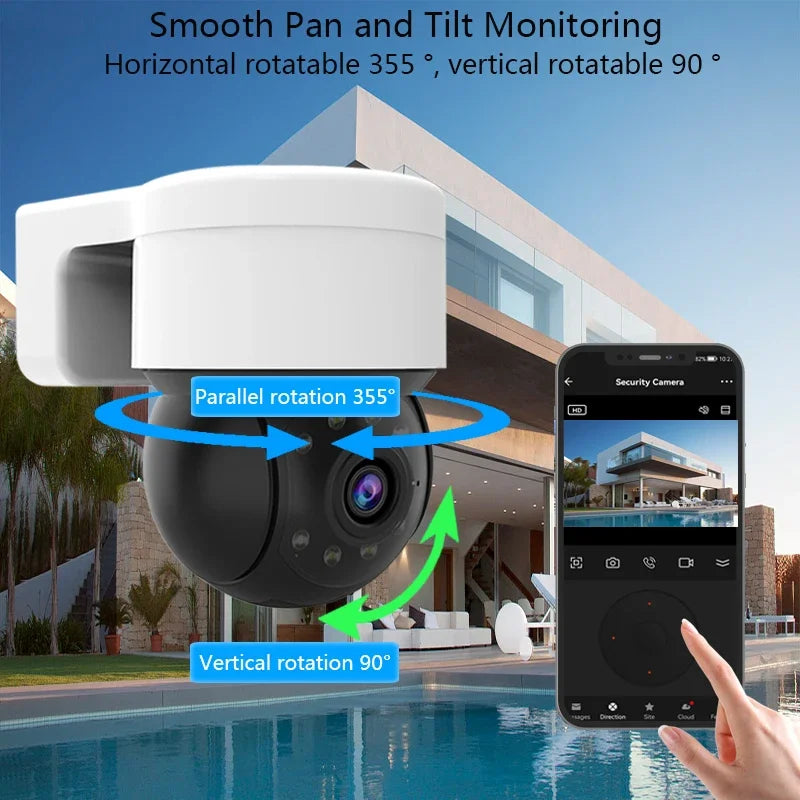 1080P IP Camera 2MP Tuya APP Auto Tracking PTZ Camera Smart Home Outdoor Wireless WIFI Camera Surveillance Monitor