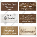 Putuo Decor French Wedding Signs Spanish Wooden Hanging Signs Romantic Wooden Plaque Wood for Home Room Decoration Wedding Decor