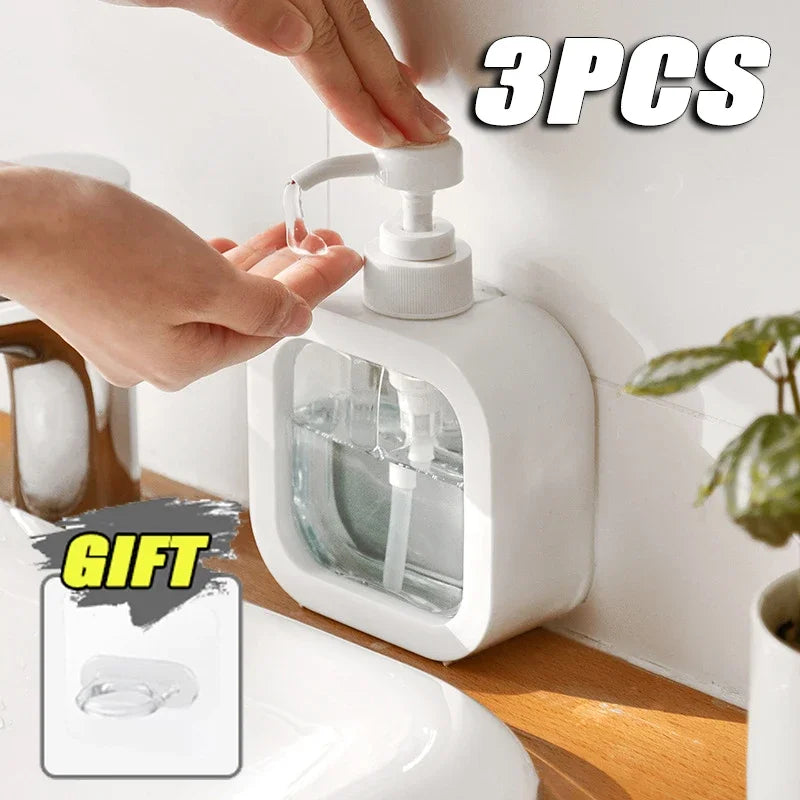 Liquid Dispenser Bottles Push-Up Kitchen Soap Dispenser Large Capacity Cleaning Fluid Container Sink Accessories