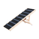 SucceBuy Dog Ramp Folding Ladder Anti-slip High Adjustable Wooden Pet Ramp Removable for Small Old Dog Climb Stairs Sofa Car Bed