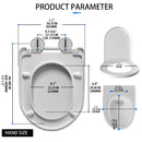 Toilet Seat Lid Toilet Seat Cover Soft Close White Toilet Seat Wc Quiet-Close Lid Easy Cleaning Quick Release,Anti Slam