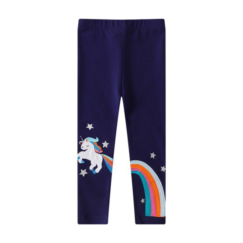 Girls Leggings Stripes Unicorn Pants Kids Cotton Skinny Pants Cartoon Animals Butterfly Print Children Trousers