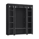 SONGMICS Fabric Wardrobe, Portable Wardrobe for Bedroom, Clothes Rail with Non-Woven Fabric Cover, Clothes Storage Organise