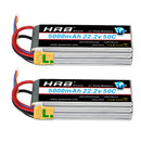 1/2PCS HRB 22.2V 5000mah Lipo Battery 6S Lipo Drone Battery 50C XT90 EC5 Connector for RC Quadcopter Helicopter RC Car Monster