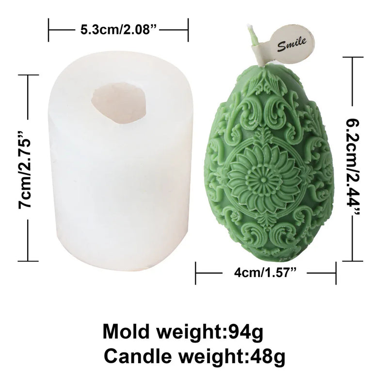 Easter Embossed Silicone Mould Easter Egg Candle Molds Diy Aromatherapy Plaster Graffiti Eggs Candle Making Kit Diy Craft Tools